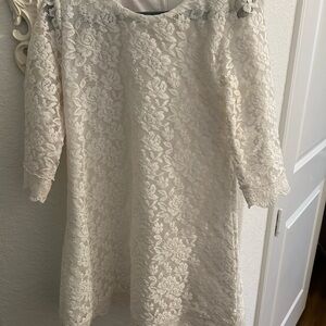 Elegant White Lace Dress